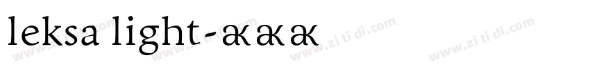 leksa light字体转换